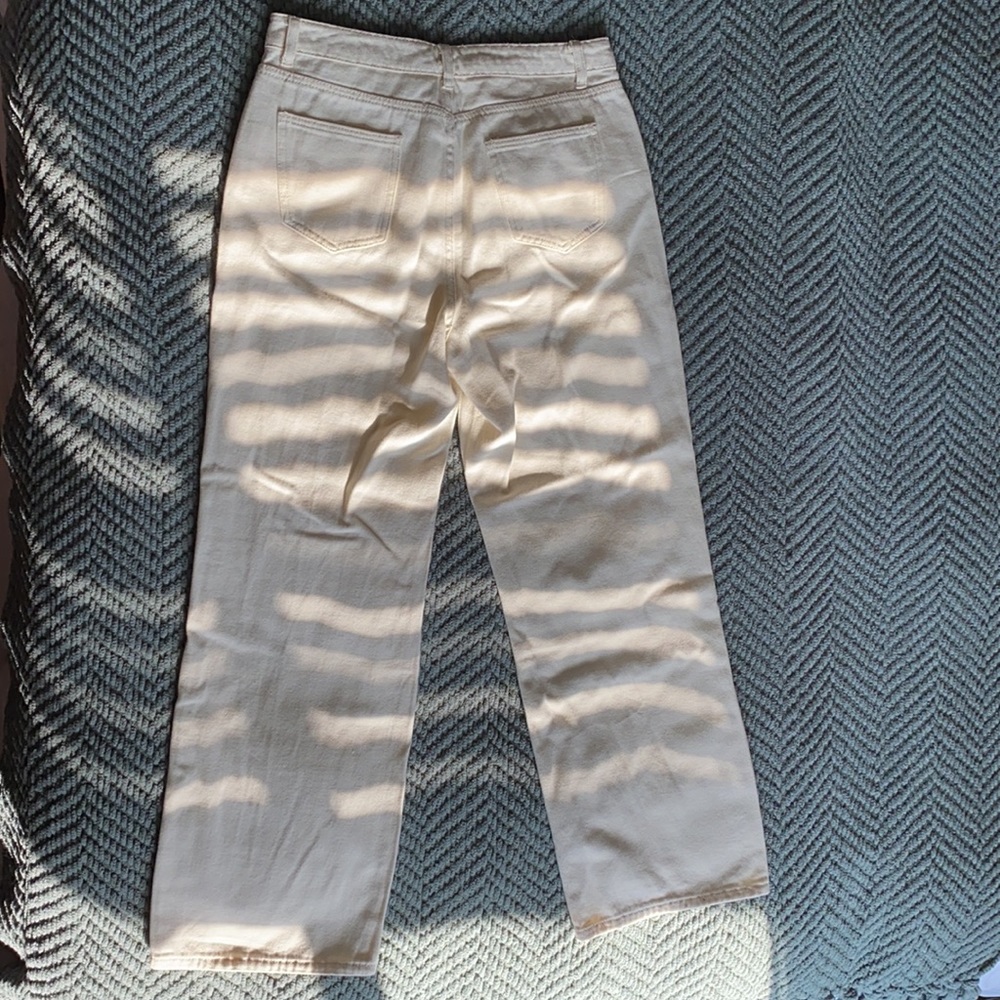 Dazy high waisted wide leg beige jeans. - Picture 2 of 4